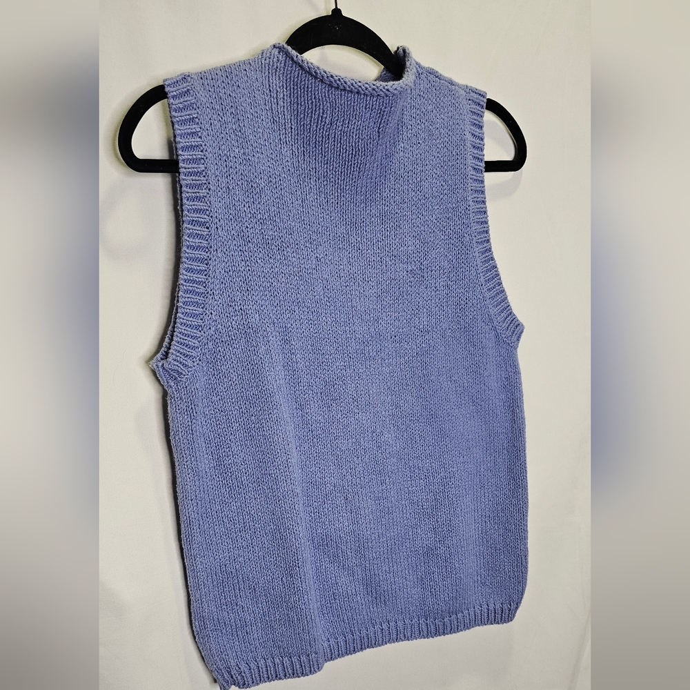 Woolrich Cowl Neck Knit Top Hyacinth Color Ramie/ Cotton Blend - Picture 6 of 6